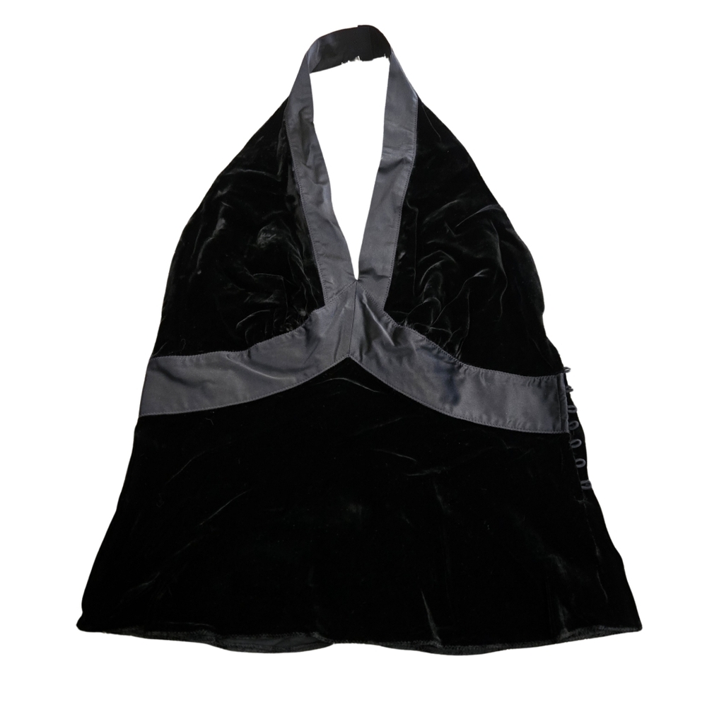 90s Vintage The Limited Velvet Halter Top, Sz S